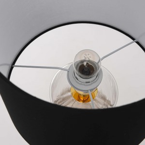 Lampa stołowa Sunflower czarno - transparentna 1xE27