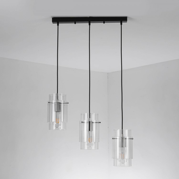 Lampa wisząca Savona czarna 3xE27 - 3445