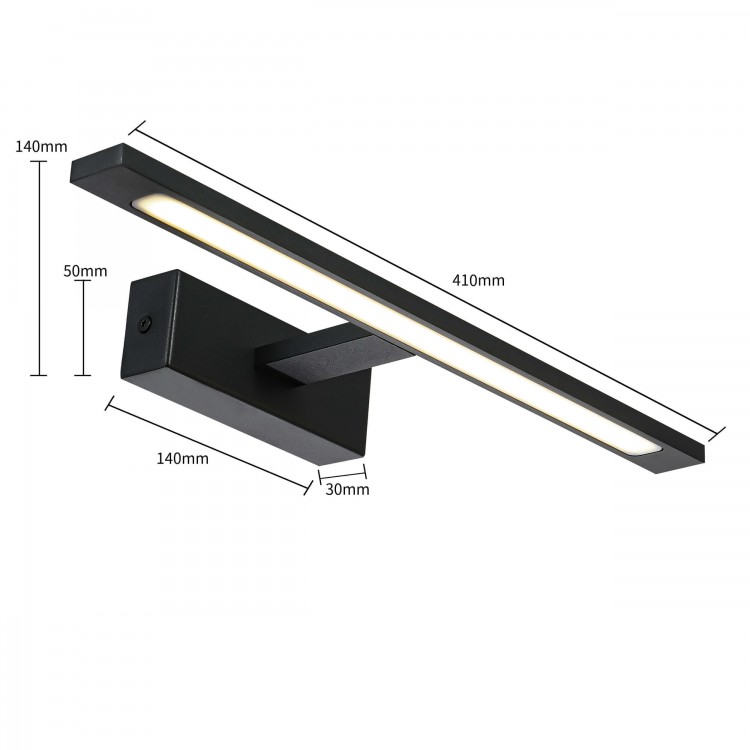 Kinkiet Isla czarny 41cm IP44 LED CCT - 3607