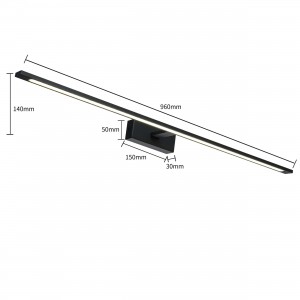 Kinkiet Isla XXL czarny 96cm IP44 LED CCT Kinkiet Isla XXL czarny 96cm IP44 LED CCT
