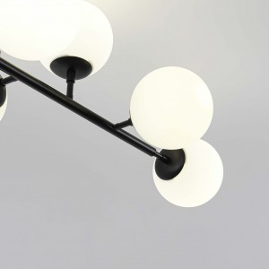 Lampa wisząca Dorado czarna 8xE14