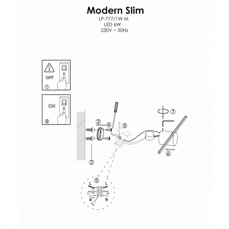 Kinkiet Modern Slim 60 cm biały LED 3000K - 3857