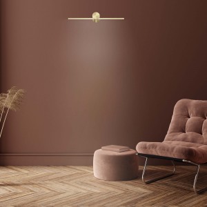 Kinkiet Modern Slim 40 cm złoty LED 3000K
