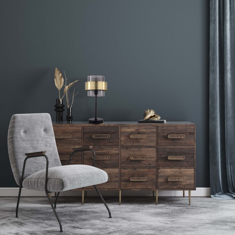 Lampa stołowa Miele biurkowa czarna 1xE14 - 3952