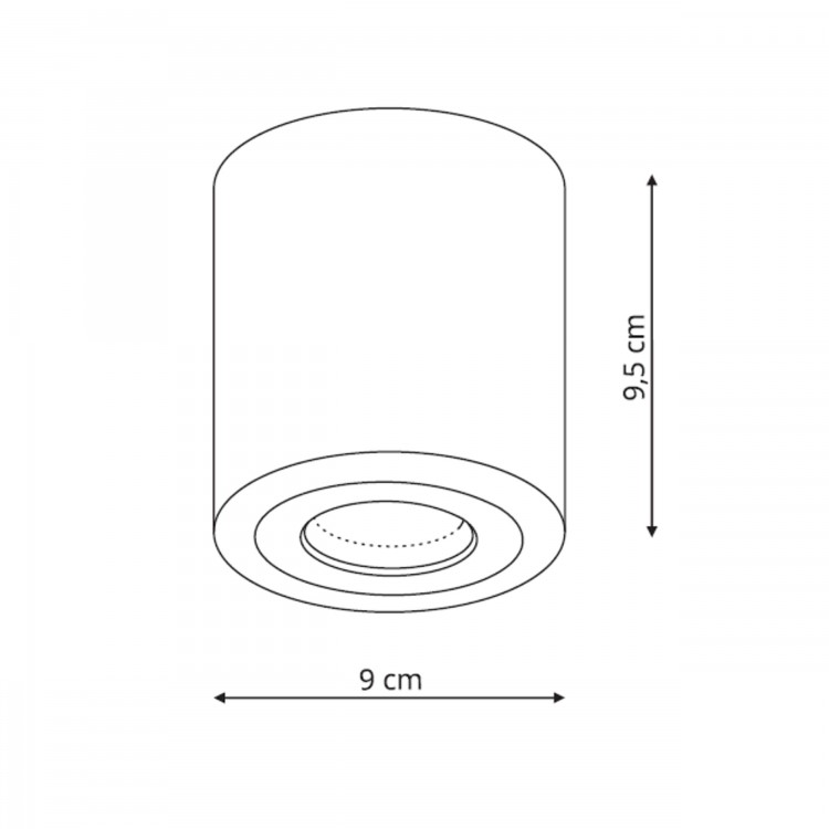 Faro XL oprawa natynkowa czarna - 3962