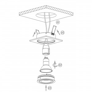 Oczko podtynkowe Lagos białe IP65 1xGU10
