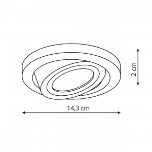 Ruchome oczko podtynkowe Nero białe 1xGU10