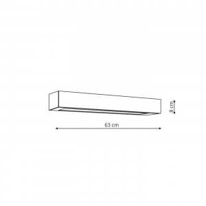Kinkiet Ibros 63 cm czarny IP44 LED 4000K