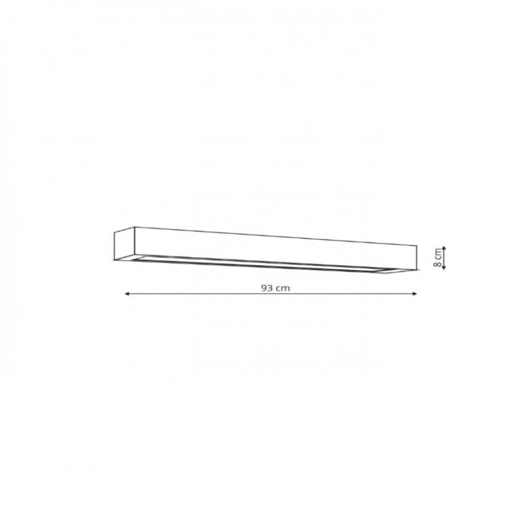 Kinkiet Ibros 93 cm biały IP44 LED 3000K - 4070