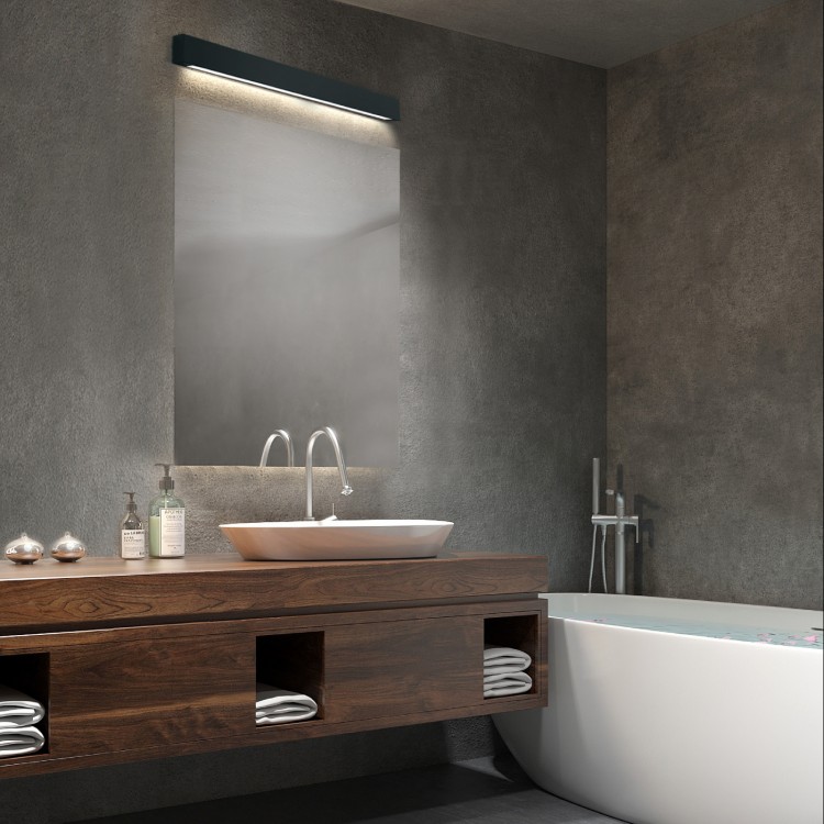 Ibros kinkiet czarny XL z IP44 3000K - 4082