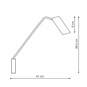 Kinkiet z wysięgnikiem Futuro czarno - złoty 1xGU10
