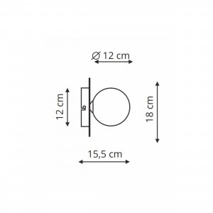 Kinkiet Roma czarny 1xG9