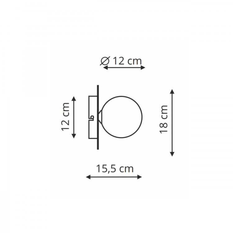 Kinkiet Roma czarny 1xG9 - 4148