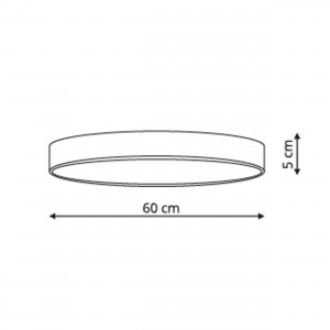 Rapido plafon duży czarny 4000K