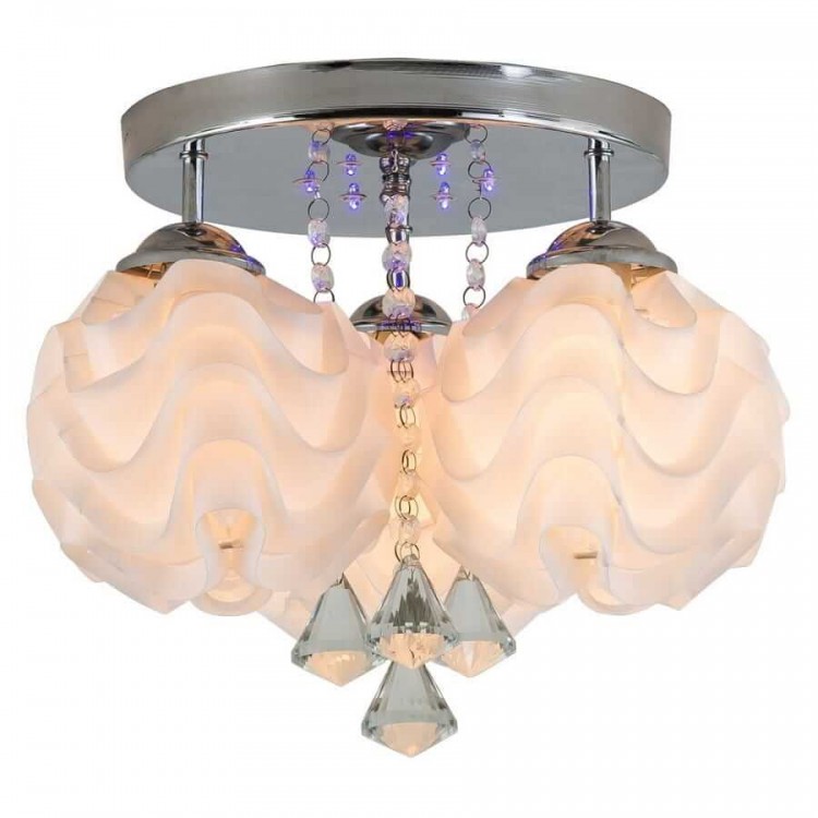 Ozdobny plafon Sada srebrny 3xE14 plus LED - 4295