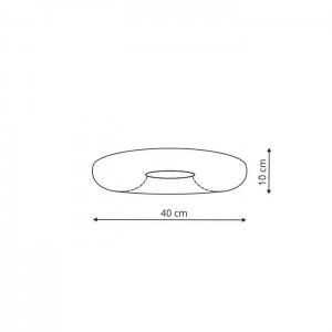 Plafon Aruba 40 cm biały IP44 LED 4000K