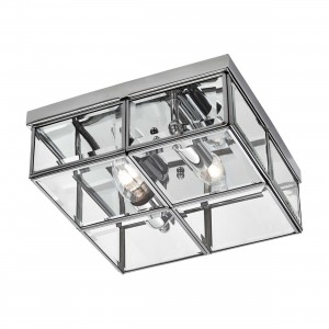 Plafon Monza srebrny 2xE14