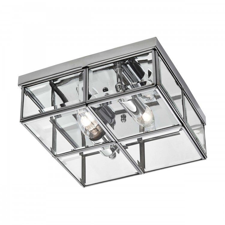 Plafon Monza srebrny 2xE14 - 4313