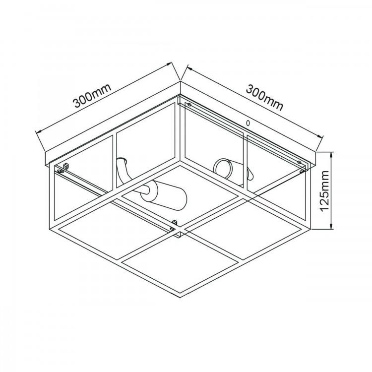 Plafon Monza srebrny 2xE14 - 4314