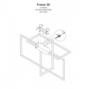 Lampa wisząca Frame czarna LED 4000K Lampa wisząca Frame czarna LED 4000K
