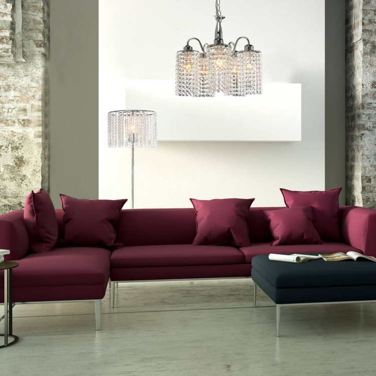 Lampa wisząca Bright Star srebrna 5xE27 - 4367