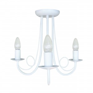 Lampa wisząca Perła biała 3xE14
