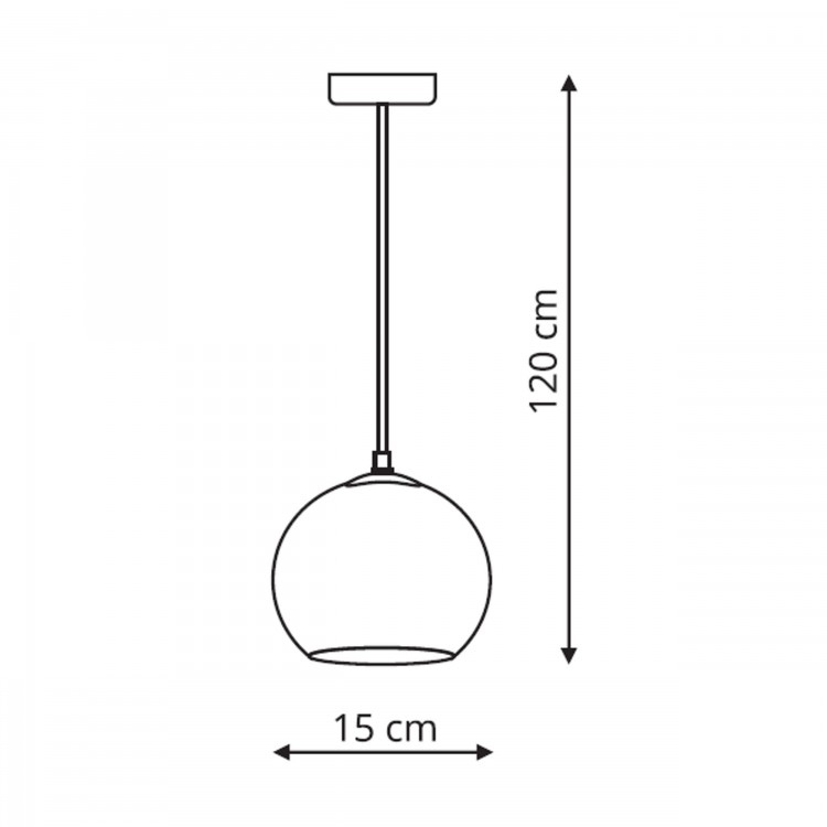Lampa wisząca Rame miedziana 1xE14 - 4387