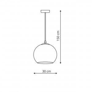 Lampa wisząca Rame miedziana 1xE27