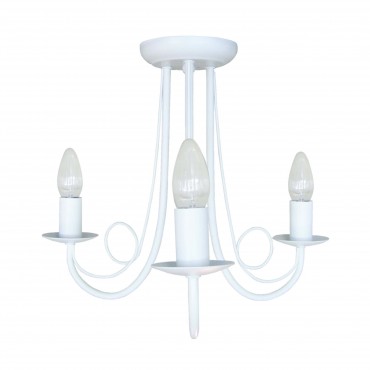 Lampa wisząca Perła biała 5xE14