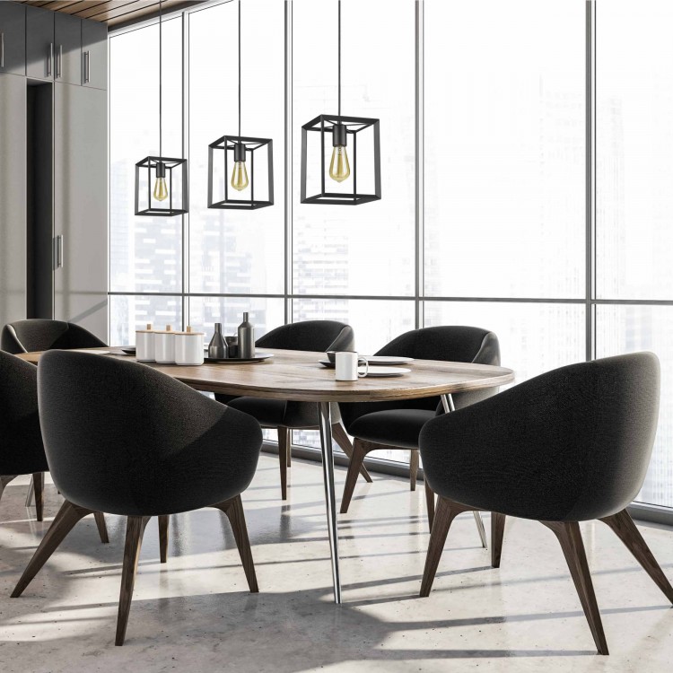 Lampa wisząca Napoli czarna 1xE27 - 4396