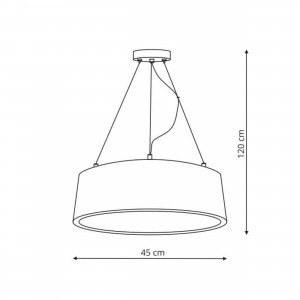 Lampa wisząca Malaga szara LED 3000K