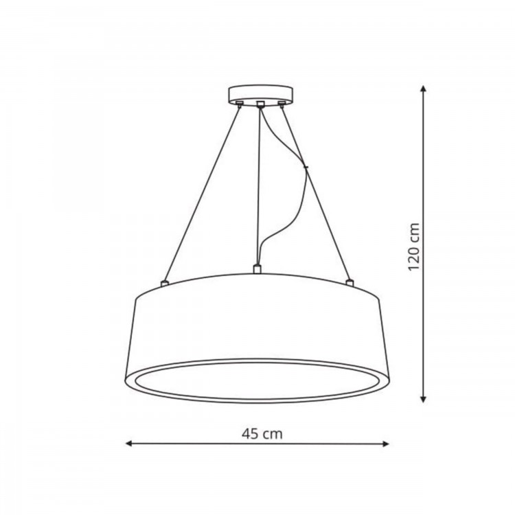 Lampa wisząca Malaga szara LED 3000K - 4404