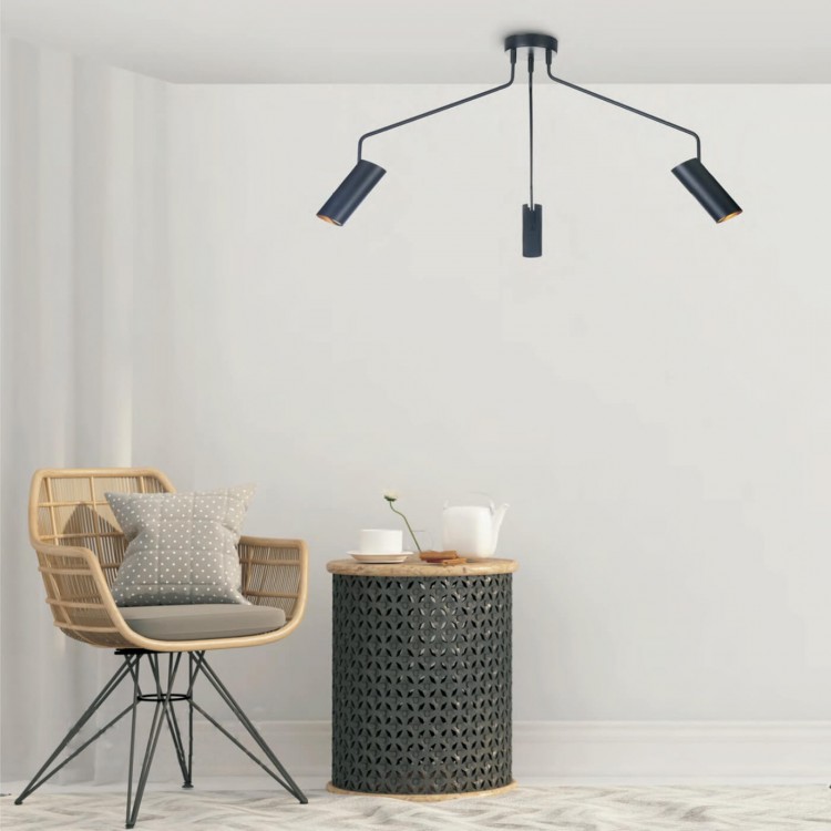 Lampa wisząca Futuro czarna 3xGU10 - 4411