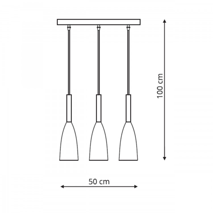 Lampa wisząca Solin 3 biała 3xE27 - 4441