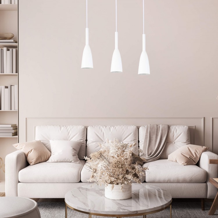 Lampa wisząca Solin 3 biała 3xE27 - 4444