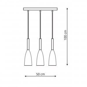 Lampa wisząca Solin 3 czarno-złota 3xE27