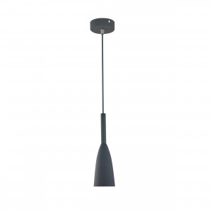 Lampa wisząca Solin 1 szara 1xE27
