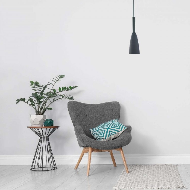 Lampa wisząca Solin 1 szara 1xE27 - 4460