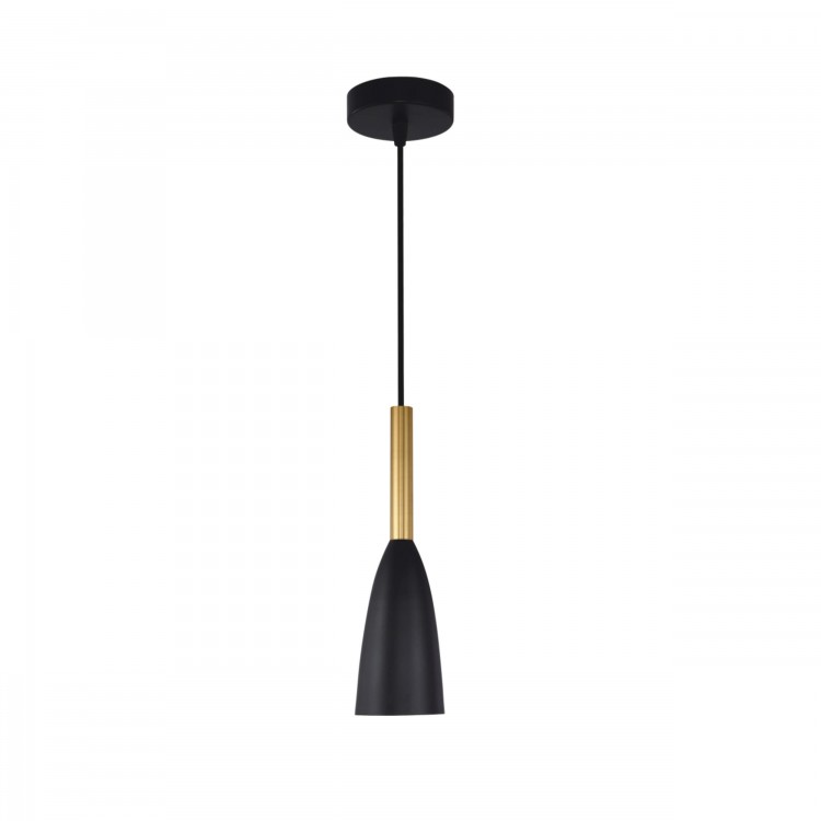 Lampa wisząca Solin 1 czarno-złota 1xE27 - 4461