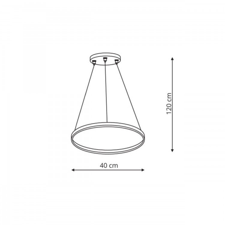 Lampa wisząca Ring 40 cm czarna LED - 4480