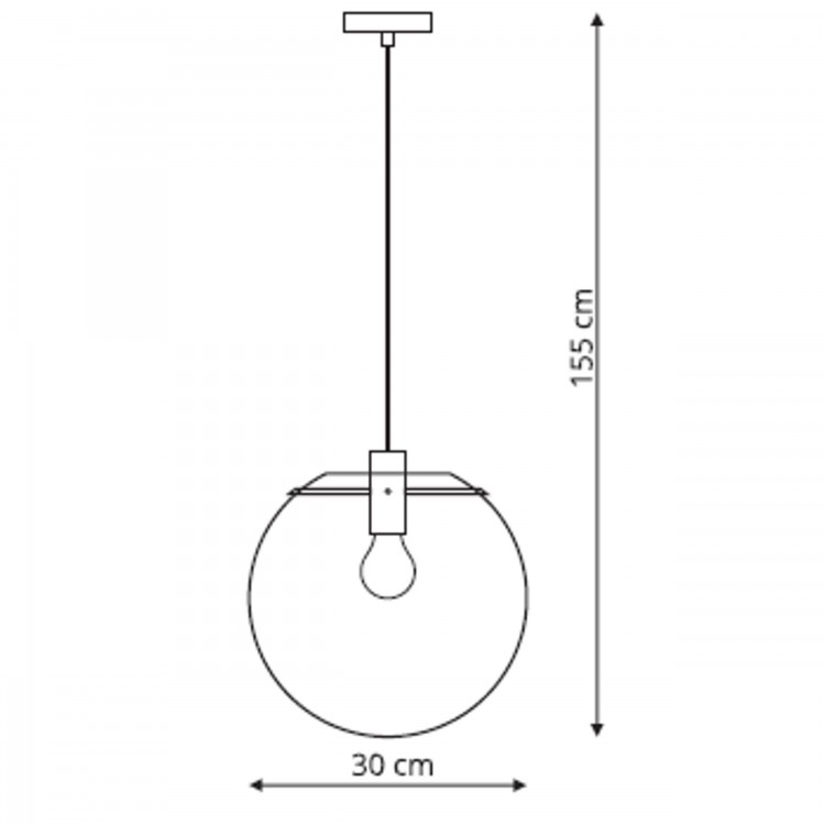 Lampa wisząca Puerto czarna 1xE27 - 4486