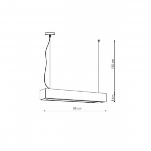 Ibros wiszący czarny średni 18W 3000K IP20 Ibros wiszący czarny średni 18W 3000K IP20
