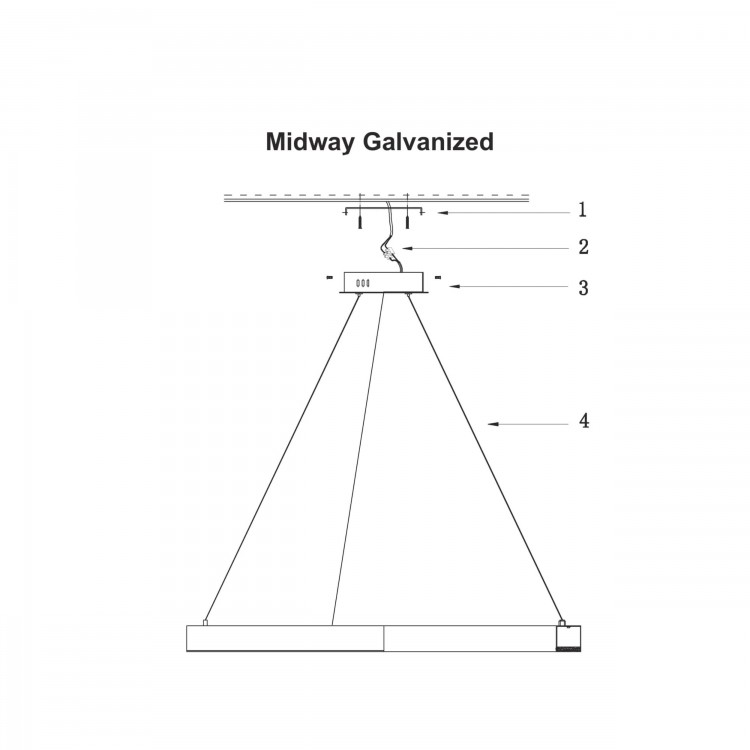 Lampa wisząca Midway Shiny XL złota LED 3000K - 4532