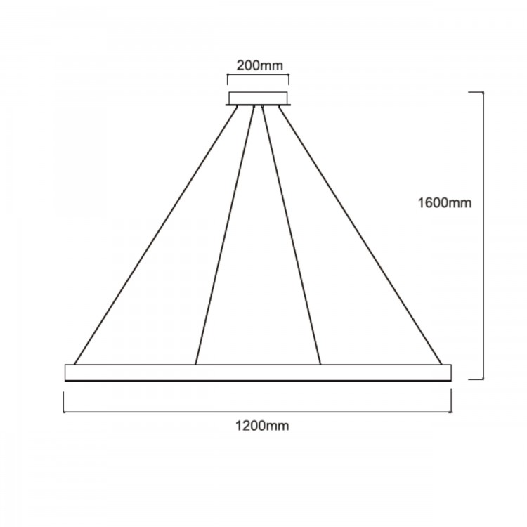 Lampa wisząca Midway Shiny XL złota LED 3000K - 4535