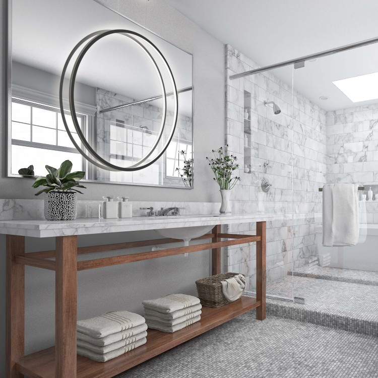 Lampa wisząca Mirror czarna LED 3000K - 4543