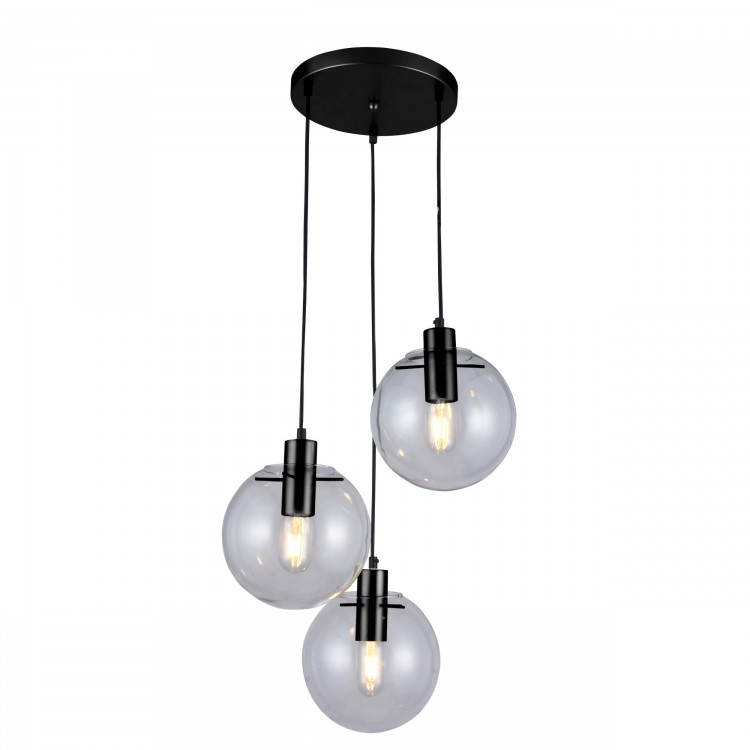 Lampa wisząca Puerto czarna 3xE27 - 4563