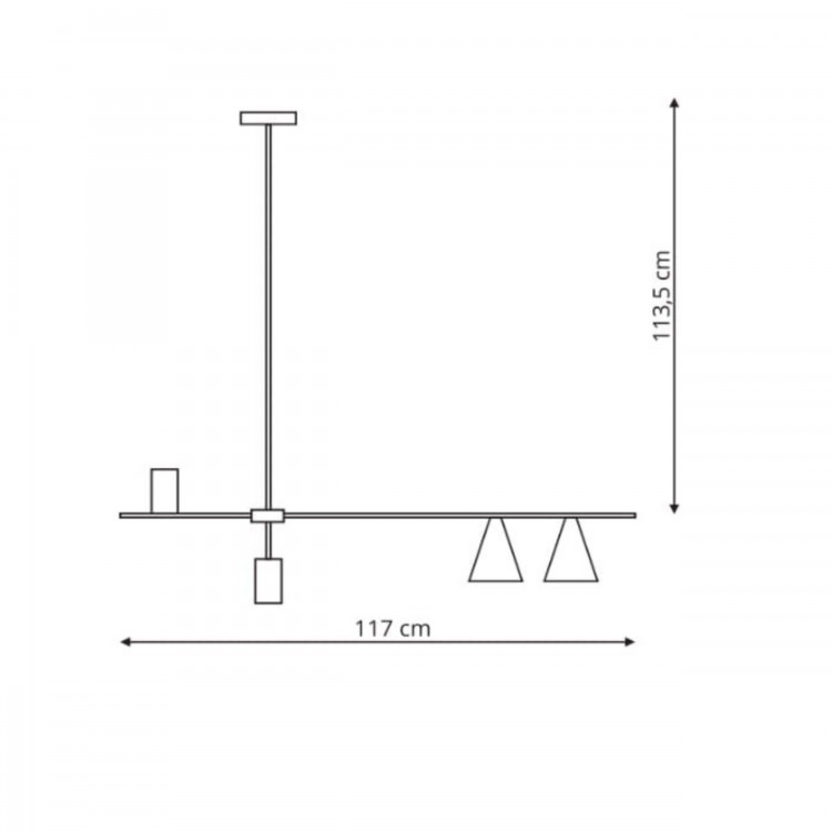Lampa wisząca Arizona czarno - złota 4xGU10 - 4575