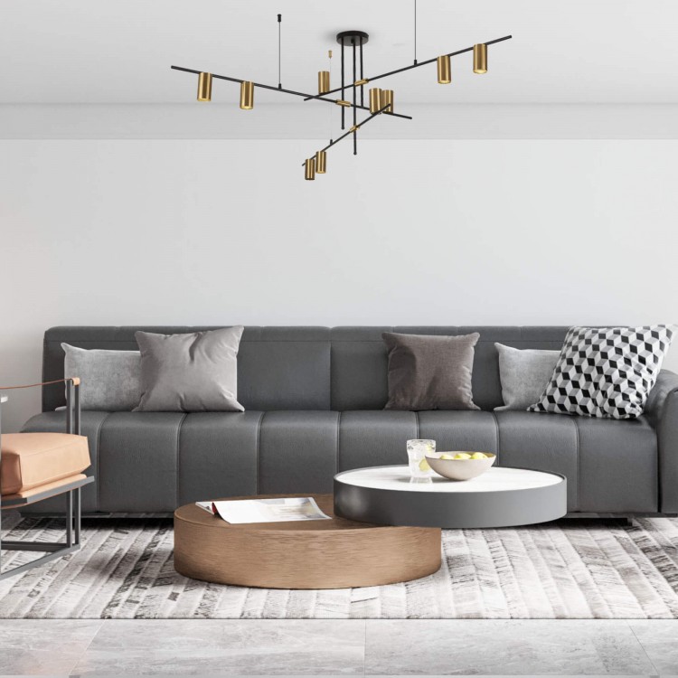 Lampa wisząca Arizona czarno - złota 9xGU10 - 4577