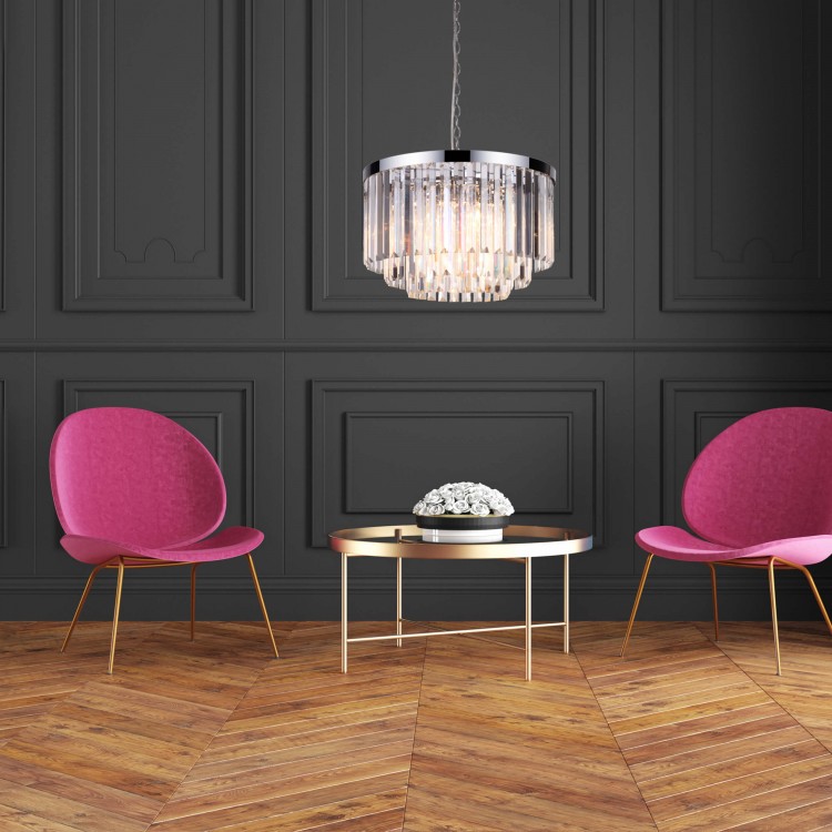 Lampa wisząca Vetro 5 srebrna 5xE14 - 4664