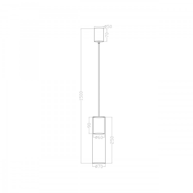 Lampa wisząca Manacor czarna 1xGU10 - 4681